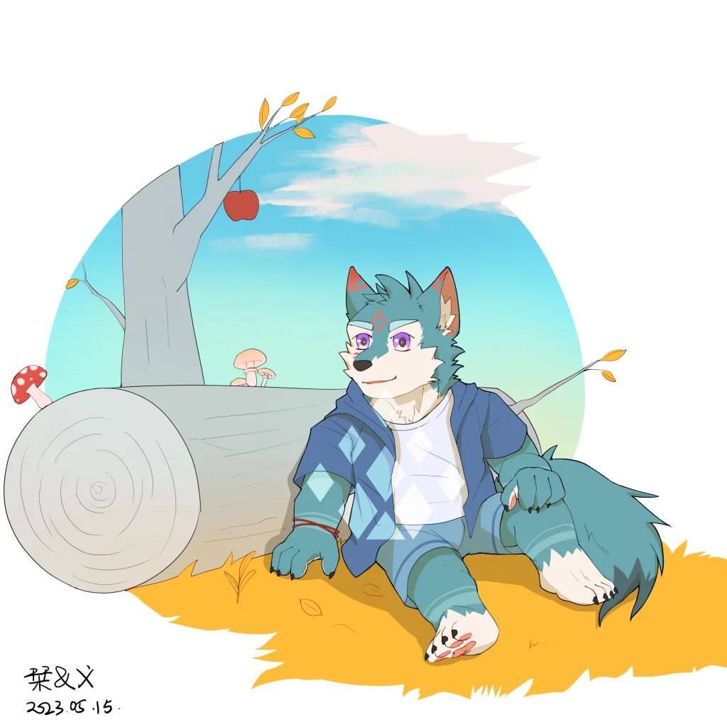 Caatie的Q版委托 by 刊刊, 兽人, furry, 全身, Q版