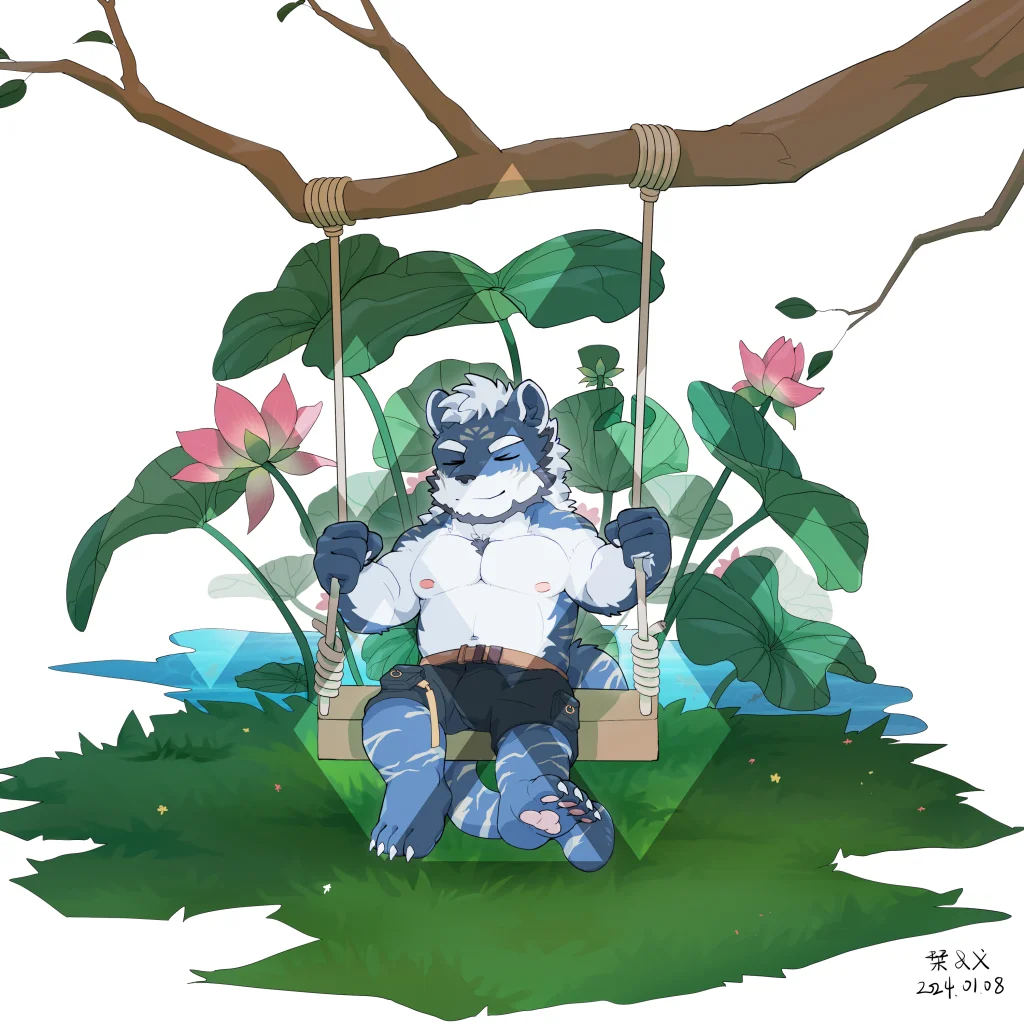 蛋元咖啡Q版委托 by 刊刊, furry, Q版, 兽人