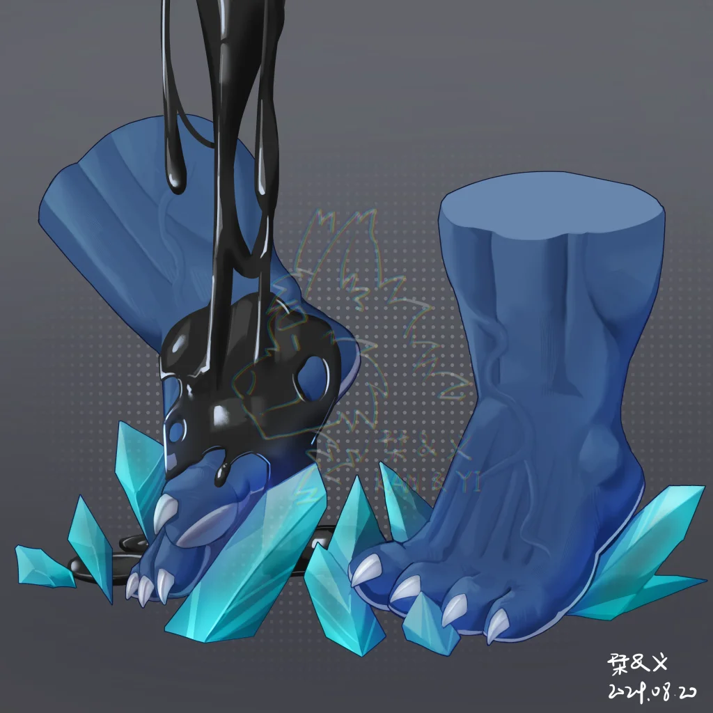 墨的特别版jio by 刊刊, furry, 兽人, 脚