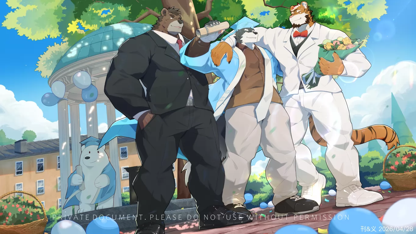 阿白常稿 by 刊刊, furry, 全身, 兽人