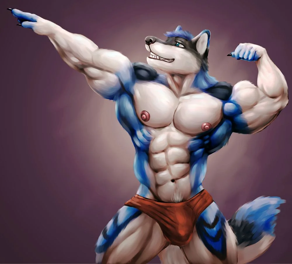 蓝狼 by 时间猫, 狼人, 肌肉