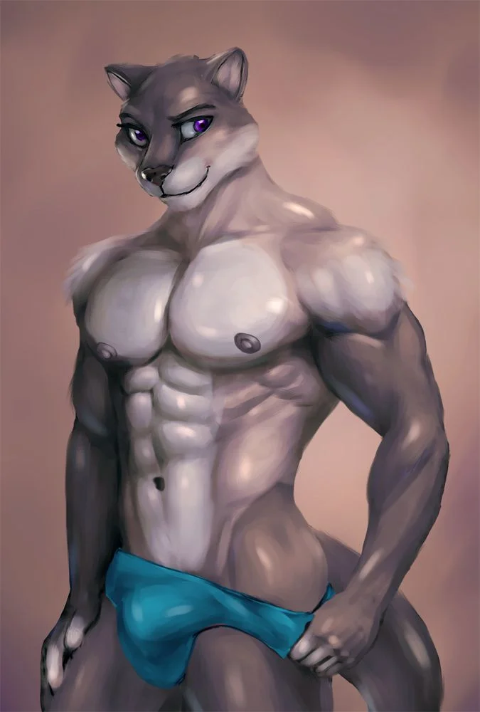 水獭 by 时间猫, 水獭, 肌肉