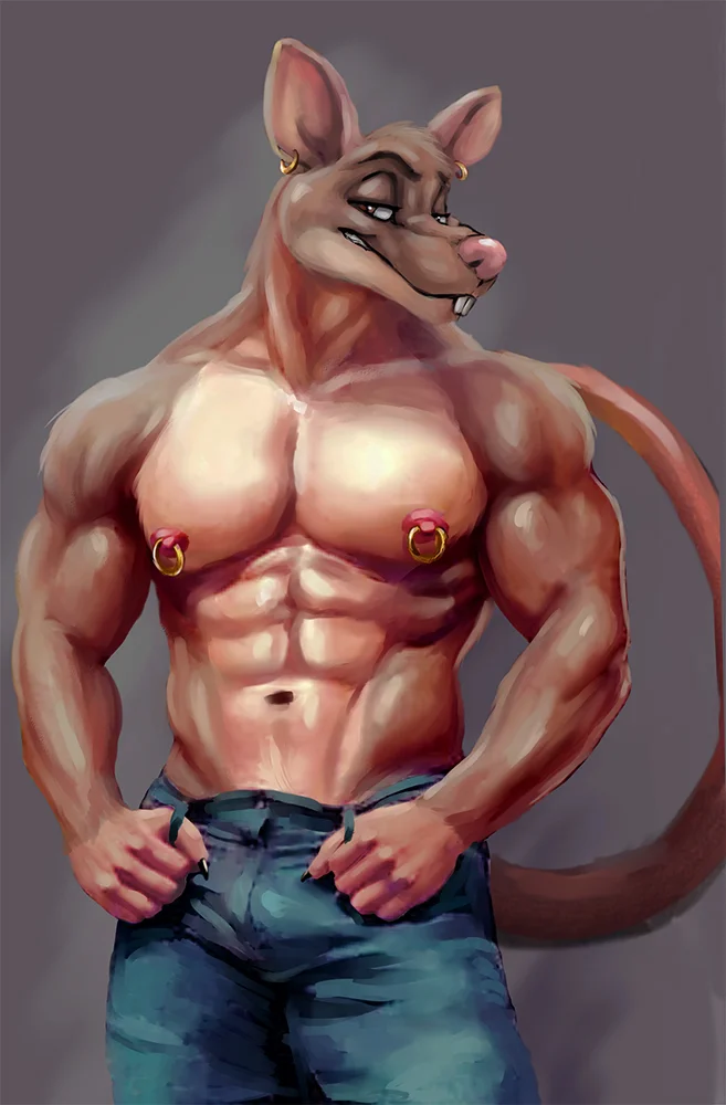 大耗子 by 时间猫, 肌肉, 鼠