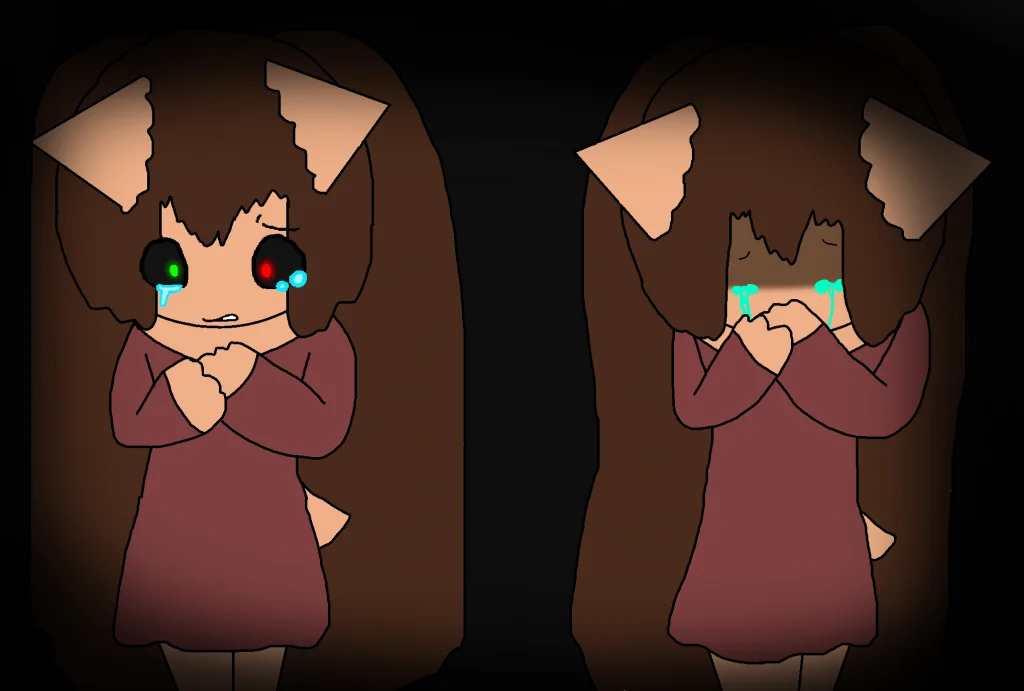 sad twins by thebananasplitsau5, oc, drawing