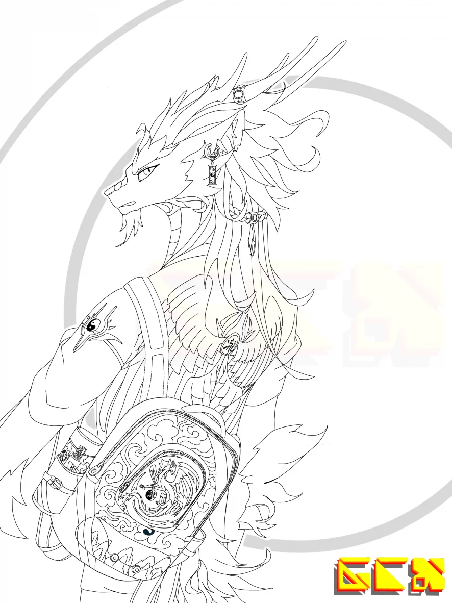 衣服展示（线稿 by GC屑屑, 龙