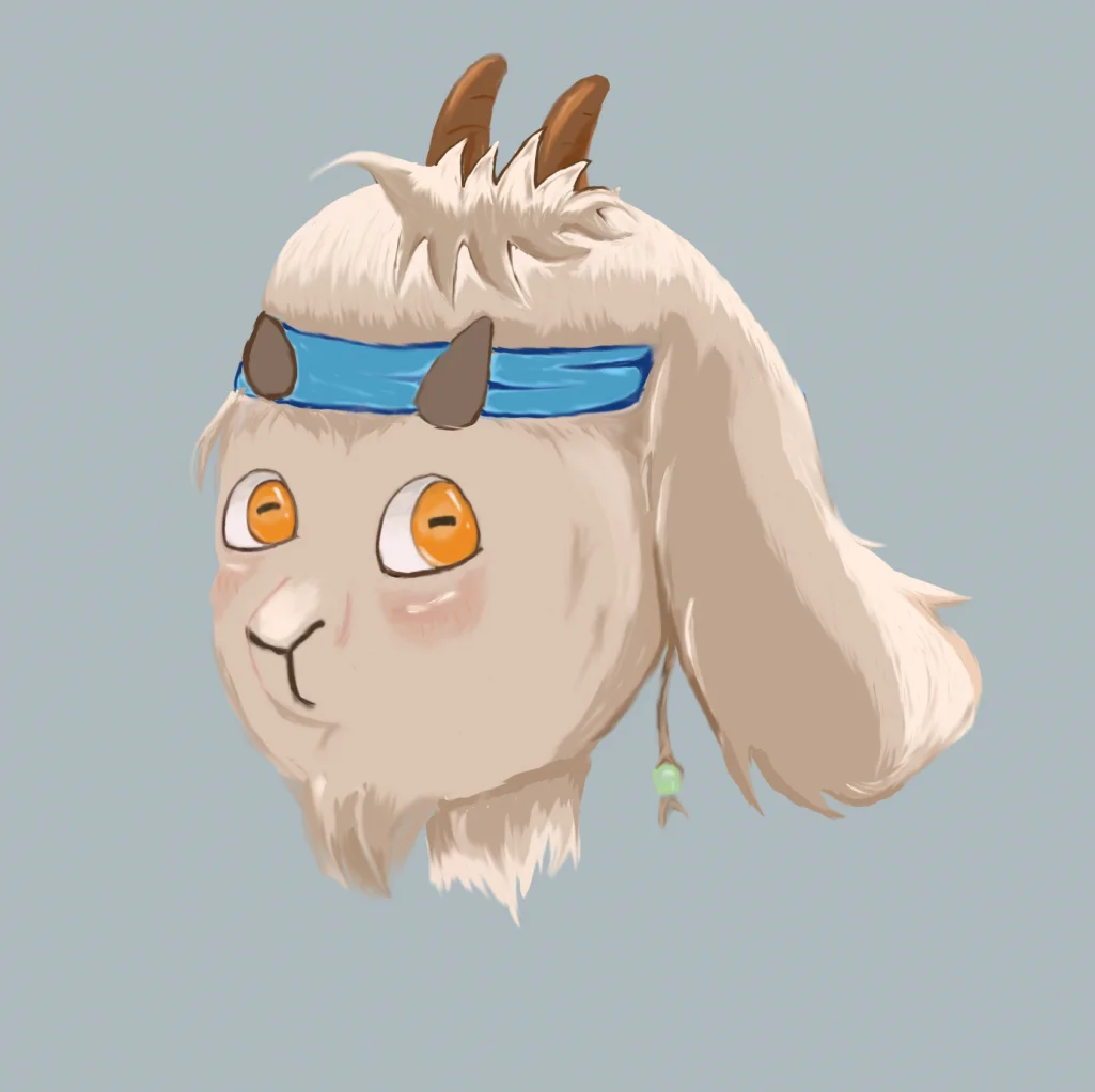 金羊的自绘脑壳 by JellyAries金羊节牧, 兽设, 羊, furry, 头像, 原创, sheep, fursona