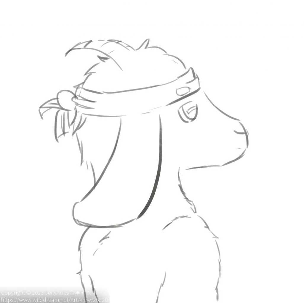 摸鱼230711 by JellyAries金羊节牧, furry, sheep, 半身, 原创, 羊