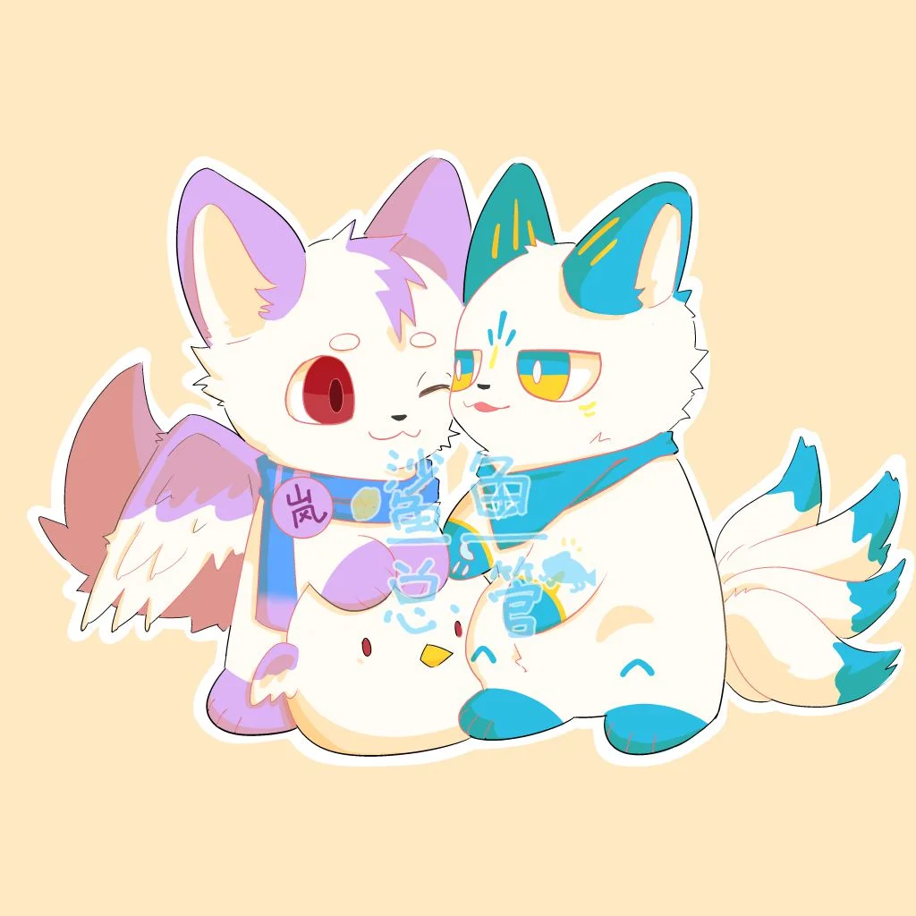 q版双人 by 鲨鱼总管, furry