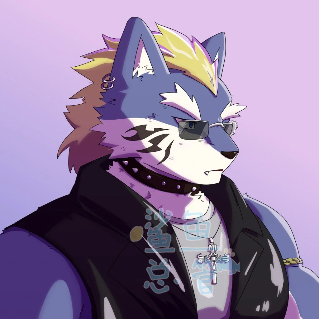 东京放课后同人稿件有墨镜 by 鲨鱼总管, furry, 狼, 兽人
