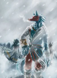Wolves In Snow