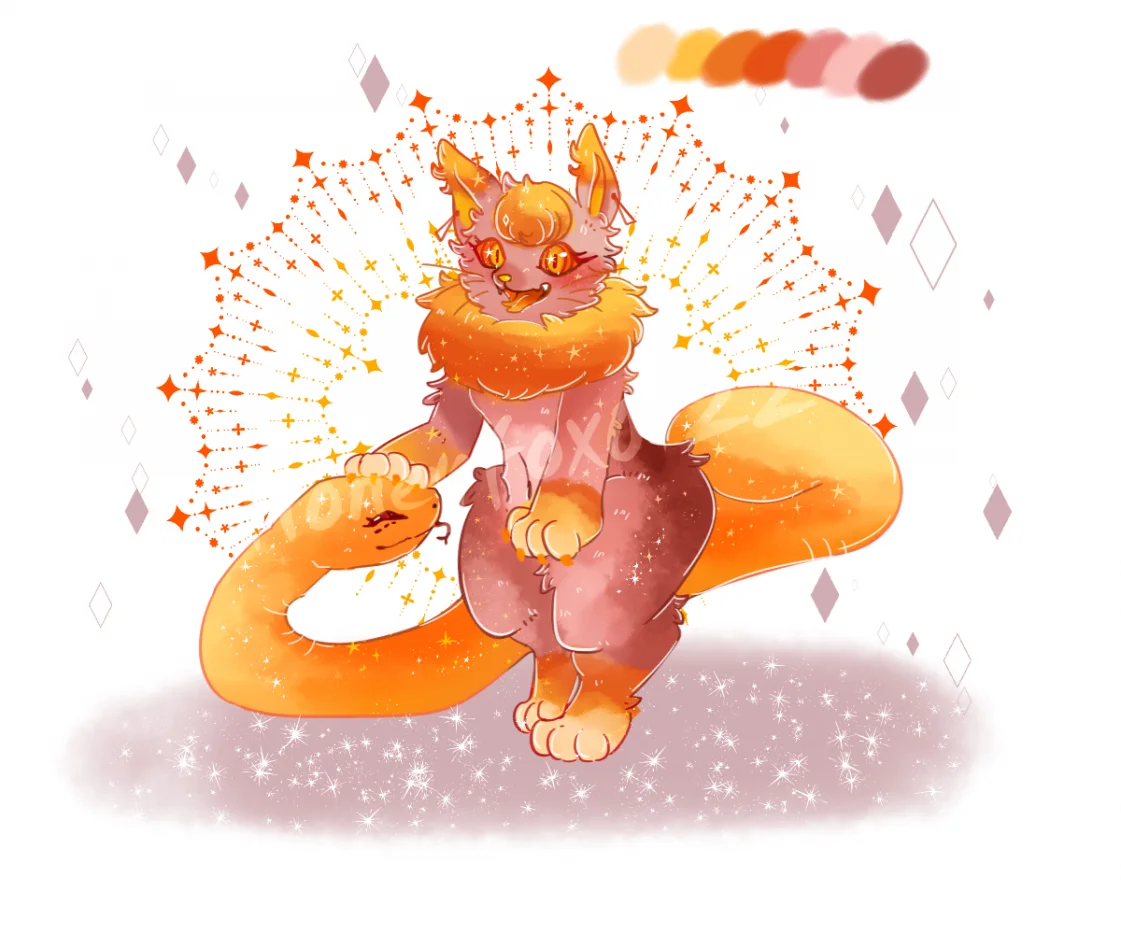 蛇貓貓-領養文 by 蜜糖狐, furry, furryart, drawing, 獸人, 委託, 狐