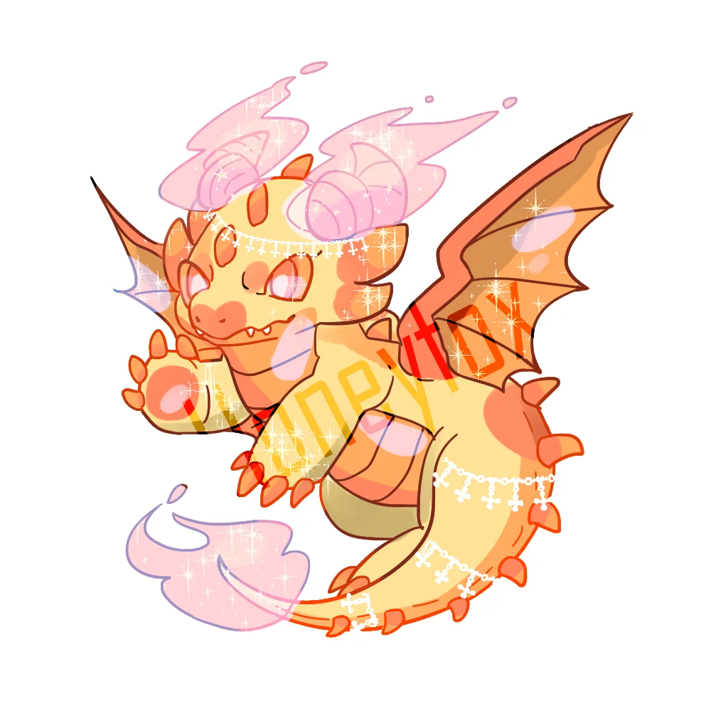 星空龍孩兒販售 by 蜜糖狐, feral, commission, commissionopen, furry, furryart, drawing, dragon, adopt