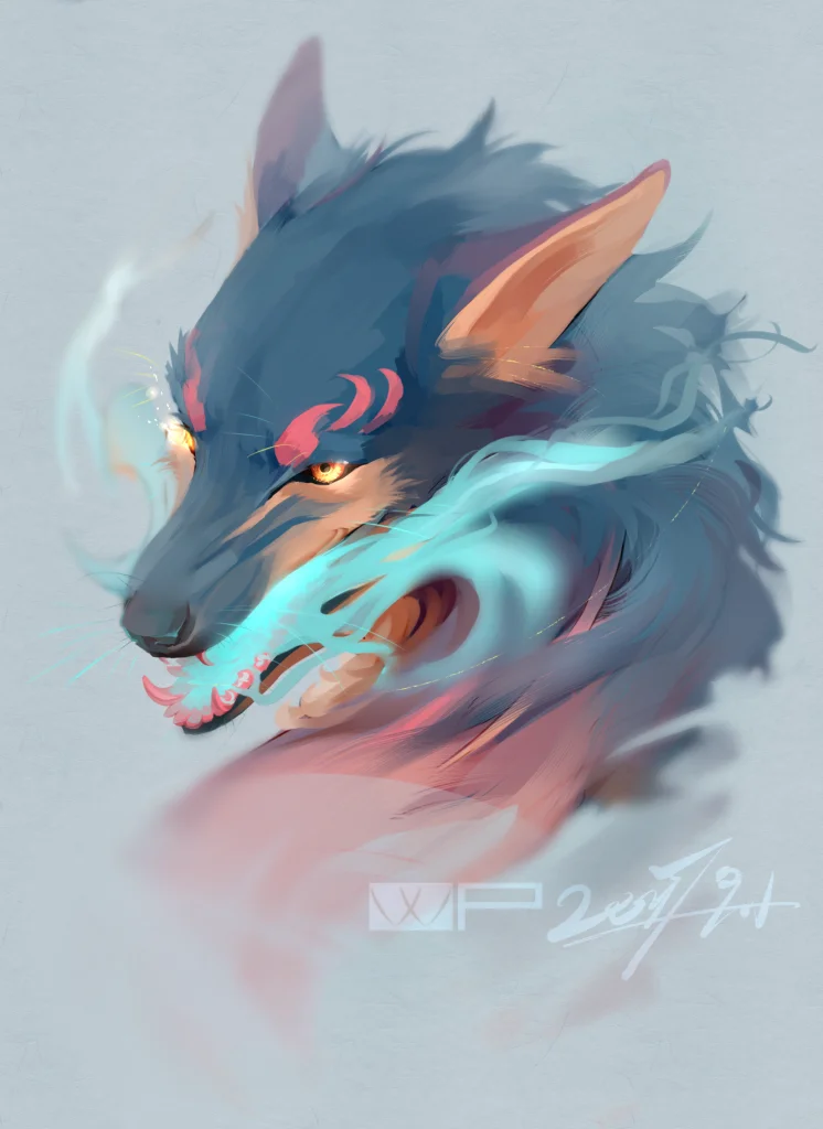 青炎 by WhitePU, 幻想生物, 色卡
