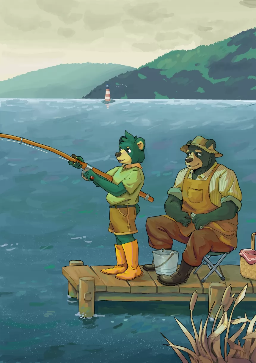 Fishing by 熊背