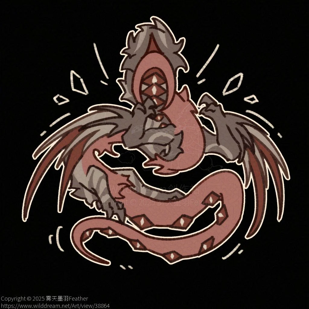 幻想生物小q 17 by 雾天墨羽InkFeather, 小q, 平涂, 幻想生物, 有偿, 毛毛