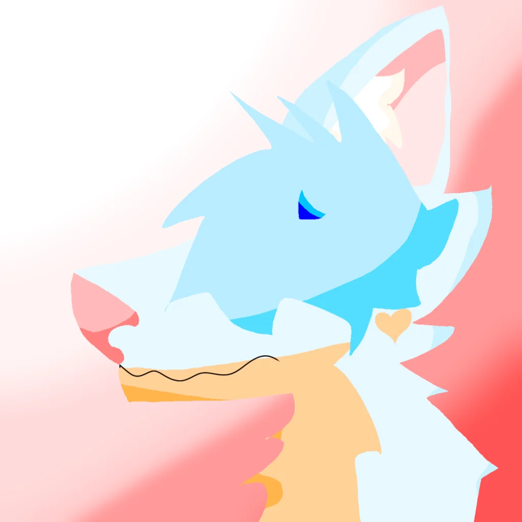side profile of xiao by nekotta, art, digital art, fursona, side profile, sparkledog