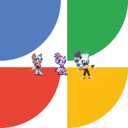 Rouge, Blaze and Tangle and the new Google Fiber logo by Marc Brown by shwapneel1999