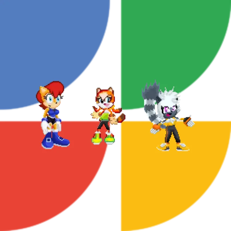 Sally, Marine and Tangle and the new Google Fiber logo by Marc Brown by shwapneel1999