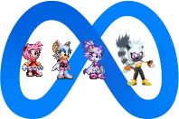 Amy, Rouge, Blaze and Tangle and the new Meta logo by Marc Brown by shwapneel1999