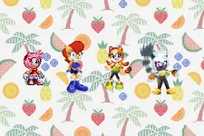 Amy, Sally, Marine and Tangle on the second fruit pattern by Marc Brown by shwapneel1999