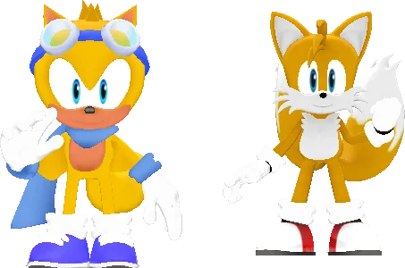 ray_and_tails_as_3d_sprites by shwapneel1999