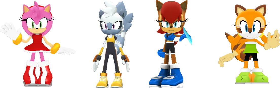 amy_tangle_sally_and_marine_as_3d_sprites by shwapneel1999