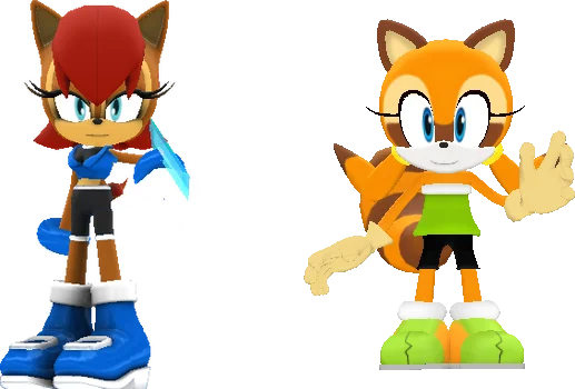 sally_and_marine_as_3d_sprites by shwapneel1999
