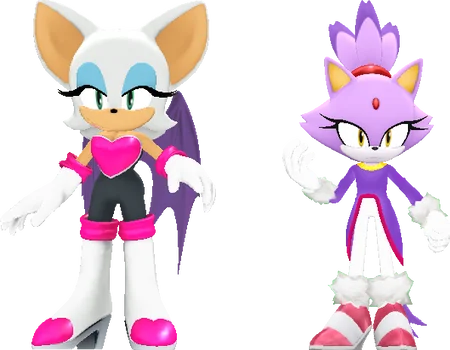 rouge_and_blaze_as_3d_sprites by shwapneel1999