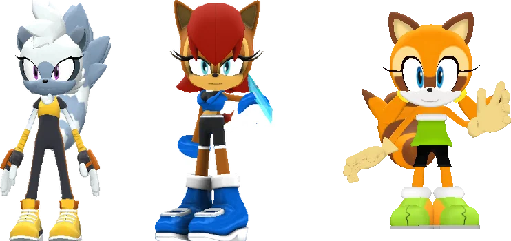 tangle_sally_and_marine_as_3d_sprites by shwapneel1999
