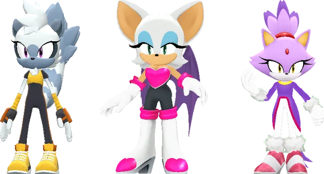 tangle_rouge_and_blaze_as_3d_sprites by shwapneel1999