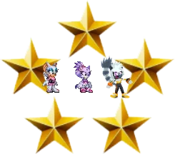 Rouge, Blaze and Tangle and five stars part two by Marc Brown by shwapneel1999