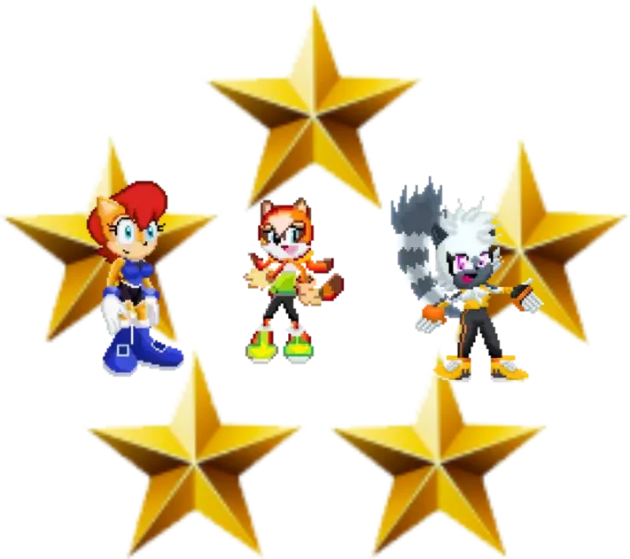 Sally, Marine and Tangle and five stars part two by Marc Brown by shwapneel1999