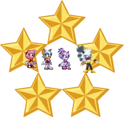 Amy, Rouge, Blaze and Tangle and five stars part one by Marc Brown by shwapneel1999