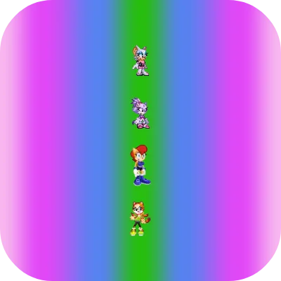 Second iOS 15 and iPad OS 15 icon featuring Rouge, Blaze, Sally and Marine by shwapneel1999