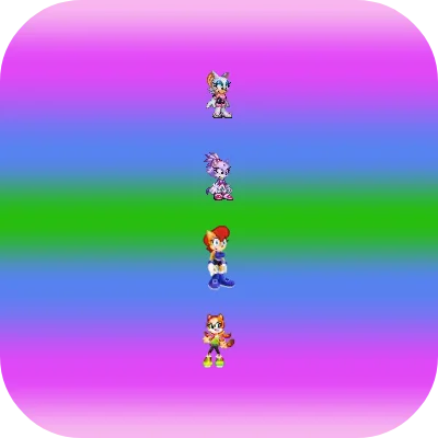 Fourth iOS 15 and iPad OS 15 icon featuring Rouge, Blaze, Sally and Marine by shwapneel1999