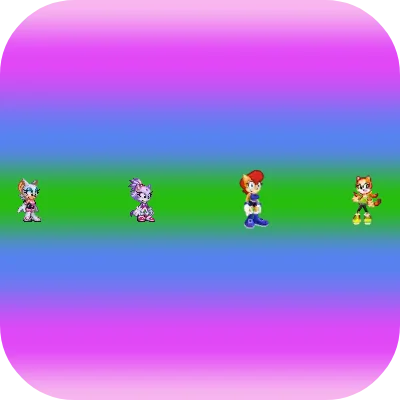Third iOS 15 and iPad OS 15 icon featuring Rouge, Blaze, Sally and Marine by shwapneel1999
