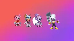 Amy, Rouge, Blaze and Tangle on the Apple Business Essentials screen by Marc Brown by shwapneel1999