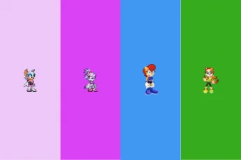 Rouge, Blaze, Sally and Marine on stripes part three by Marc Brown by shwapneel1999