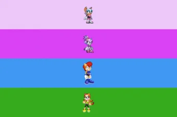 Rouge, Blaze, Sally and Marine on stripes part one by Marc Brown by shwapneel1999