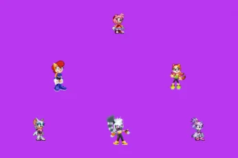 Amy, Tangle, Rouge, Blaze, Sally and Marine on the sixth new background by Marc Brown by shwapneel1999