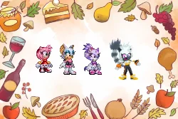 Amy, Rouge, Blaze and Tangle and Thanksgiving 2021 part two by Marc Brown by shwapneel1999