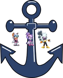 Rouge, Blaze and Tangle and the anchor by Marc Brown