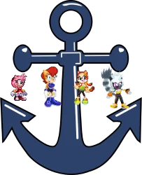 Amy, Sally, Marine and Tangle and the anchor by Marc Brown