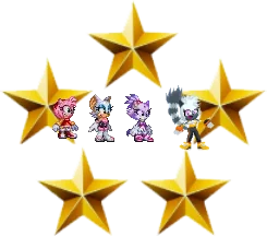 Amy, Rouge, Blaze and Tangle and five stars part two by Marc Brown