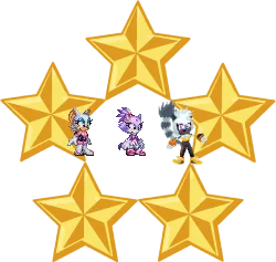 Rouge, Blaze and Tangle and five stars part one by Marc Brown by shwapneel1999