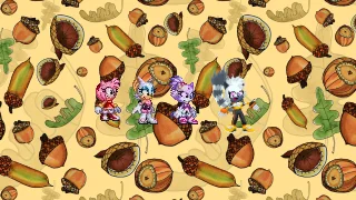 Amy, Rouge, Blaze and Tangle on the acorn background by Marc Brown by shwapneel1999