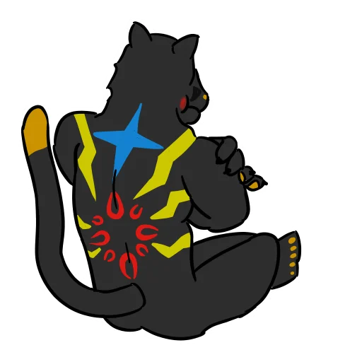 Pout 1/20 by Dragonmemo, iris, Puma, sticker, telegram