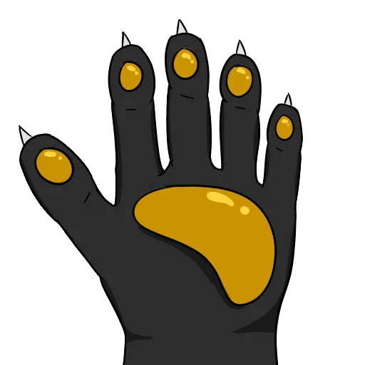 Hand Beans 2/20 by Dragonmemo, iris, Puma, sticker, telegram