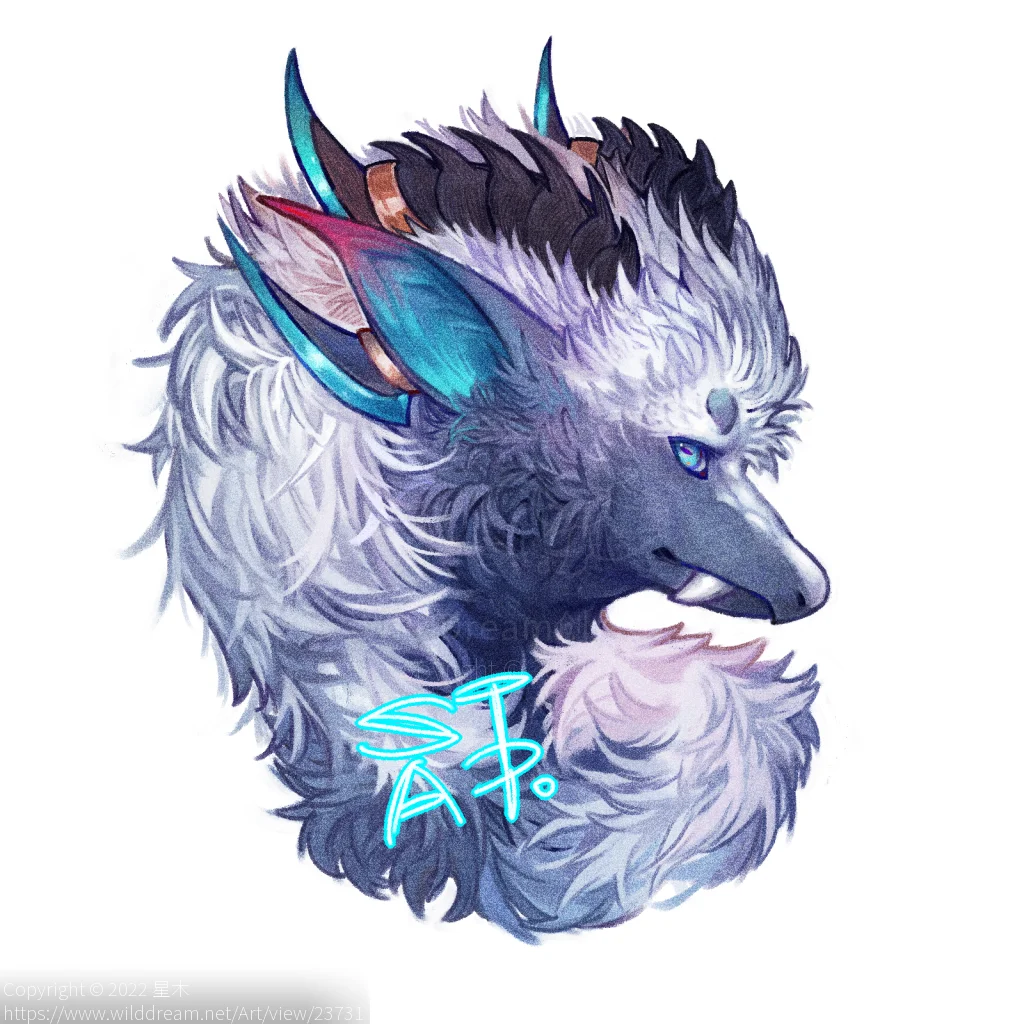 托德滴鸟龙 by 星木, furry, 厚涂, 头像, 兽绘, furry oc