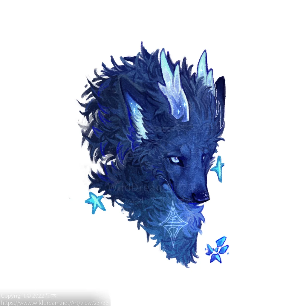 宝宝子 by 星木, furry, 头像, 狼, 厚涂, furry oc